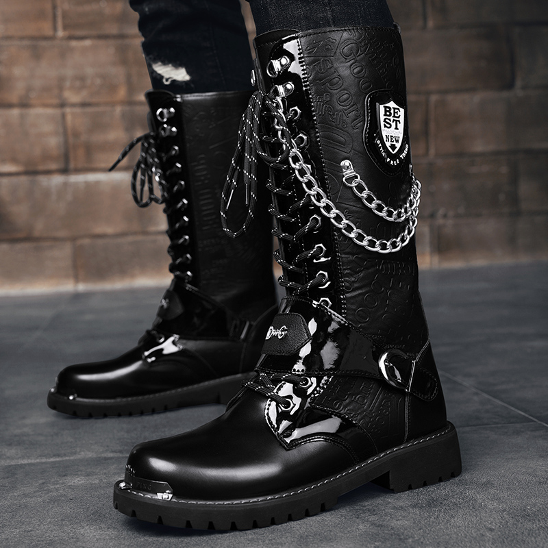 Stivali alti casual da uomo ta - Motorcycle Chain recensione e prezzo