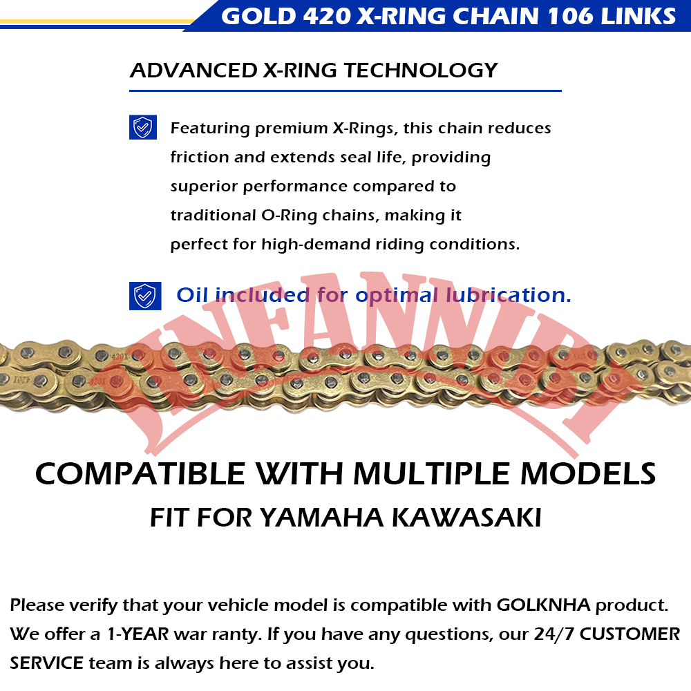 Catena X-Ring dorata 420 106 m - Master Link Chain recensione e prezzo
